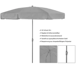 Doppler Sonnenschirm Sun Line Neo, ca. Ø200/H240 cm Terrakotta Best