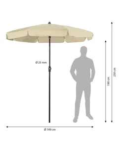 Doppler Sonnenschirm Sun Line Neo, ca. Ø149/H230 cm Natur Sale