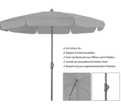 Doppler Sonnenschirm Sun Line Neo, ca. Ø149/H230 cm Natur Sale