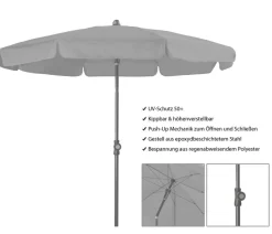 Doppler Sonnenschirm Sun Line Neo, ca. Ø149/H230 cm Terrakotta Outlet