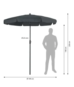 Doppler Sonnenschirme - Sonnenschirm Sun Line Neo, ca. Ø149/H230 cm Anthrazit