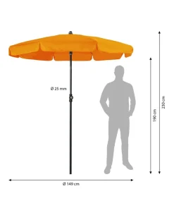 Doppler Sonnenschirme - Sonnenschirm Sun Line Neo, ca. Ø149/H230 cm Orange