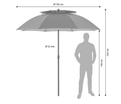 Doppler Sonnenschirme - Sonnenschirm Windprofi Neo, rund, ca. Ø200 cm Grün