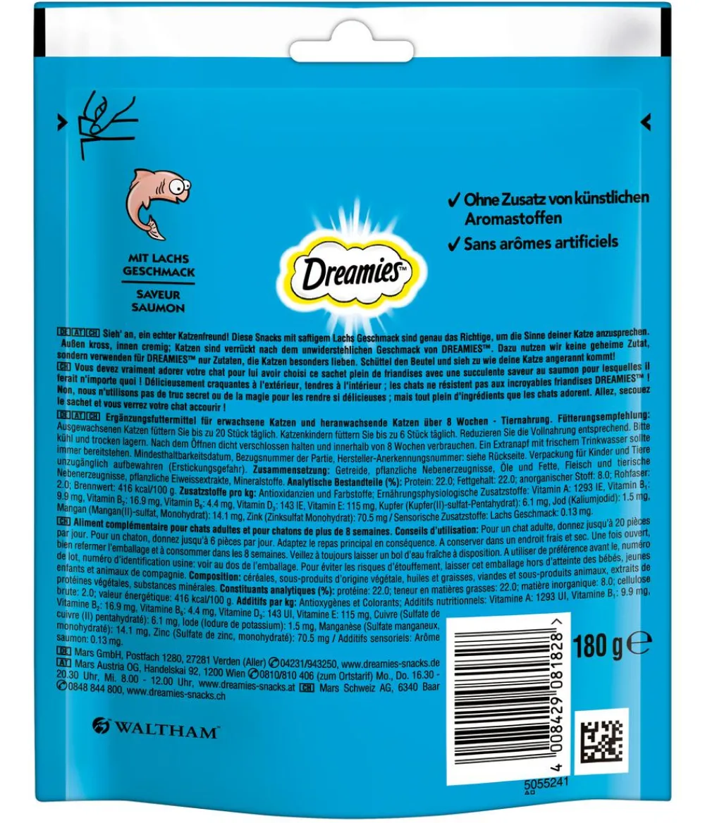 Dreamies™ Katzenleckerlies & Getränke - Katzensnack mit Geschmack, Megapack, 180 g