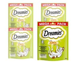 Dreamies™ Katzenleckerlies & Getränke - Katzensnack, 4 x 180 g