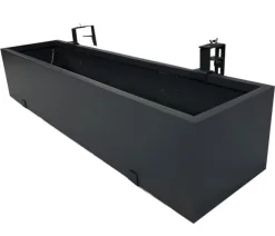eastwest Pflanzkübel & Blumenkästen|Blumentöpfe & Übertöpfe - Fiberglas-Balkonkasten Linea inkl. Halterung Schwarz