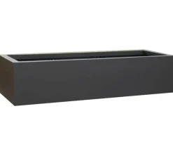 eastwest Fiberglas-Blumenkasten Supremo, rechteckig Schwarz Best