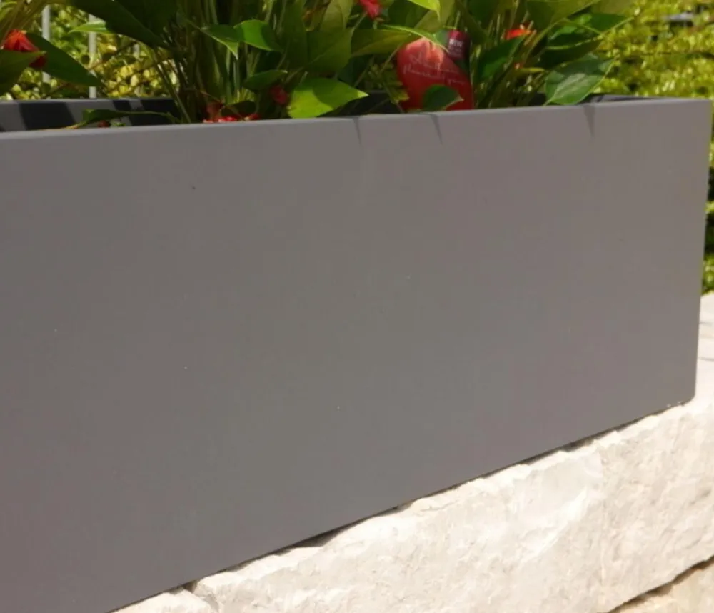 eastwest Pflanzkübel & Blumenkästen|Blumentöpfe & Übertöpfe - Fiberglas-Blumenkasten Supremo, rechteckig Anthrazit