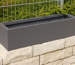 eastwest Pflanzkübel & Blumenkästen|Blumentöpfe & Übertöpfe - Fiberglas-Blumenkasten Supremo, rechteckig Anthrazit