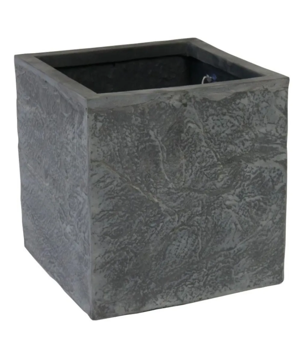 eastwest Pflanzkübel & Blumenkästen|Blumentöpfe & Übertöpfe > Fiberglas-Pflanzkübel Rocks, quadratisch,