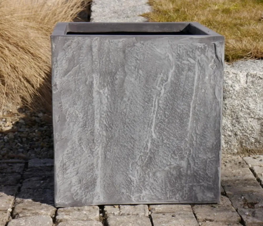 eastwest Pflanzkübel & Blumenkästen|Blumentöpfe & Übertöpfe > Fiberglas-Pflanzkübel Rocks, quadratisch,