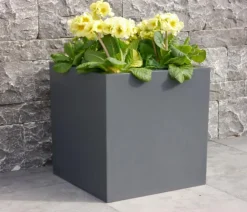 eastwest Fiberglas-Pflanzkübel, quadratisch Anthrazit Outlet