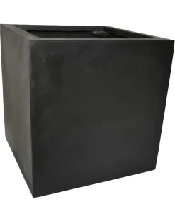 eastwest Pflanzkübel & Blumenkästen|Blumentöpfe & Übertöpfe - Fiberglas-Pflanzkübel, quadratisch Schwarz