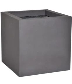 eastwest Fiberglas-Pflanzkübel Supremo, quadratisch Anthrazit New