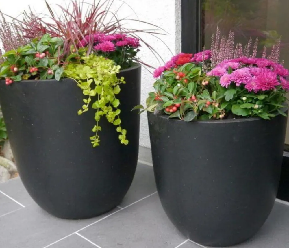eastwest Pflanzkübel & Blumenkästen|Blumentöpfe & Übertöpfe > Fiberglas-Pflanztopf Nero, rund,