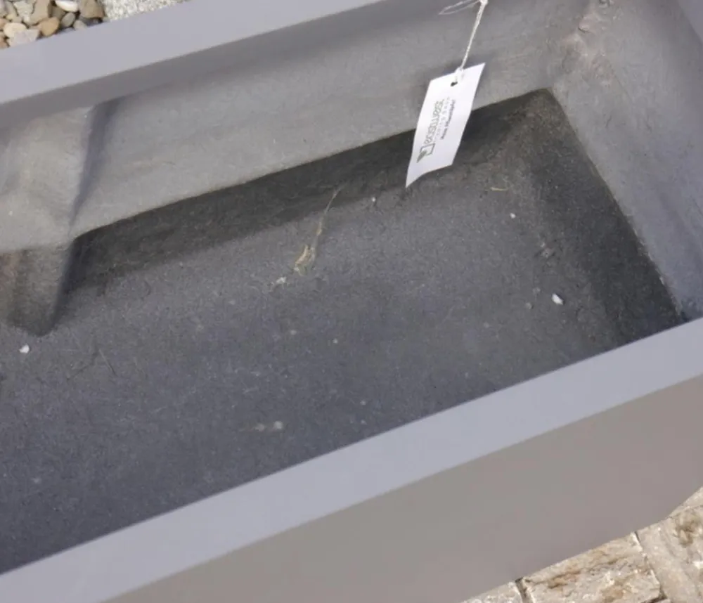 eastwest Pflanzkübel & Blumenkästen|Blumentöpfe & Übertöpfe - Fiberglas-Pflanztrog Supremo, rechteckig Anthrazit