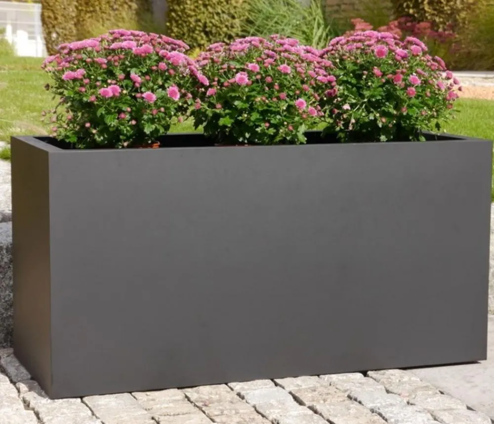 eastwest Fiberglas-Pflanztrog Supremo, rechteckig, , ca. B120/H55/T50 cm Schwarz Hot