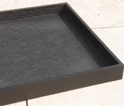 eastwest Blumentopf Untersetzer - Fiberglas-Untersetzer Bassin, quadratisch Schwarz