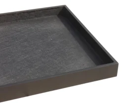 eastwest Blumentopf Untersetzer - Fiberglas-Untersetzer Bassin, quadratisch Schwarz