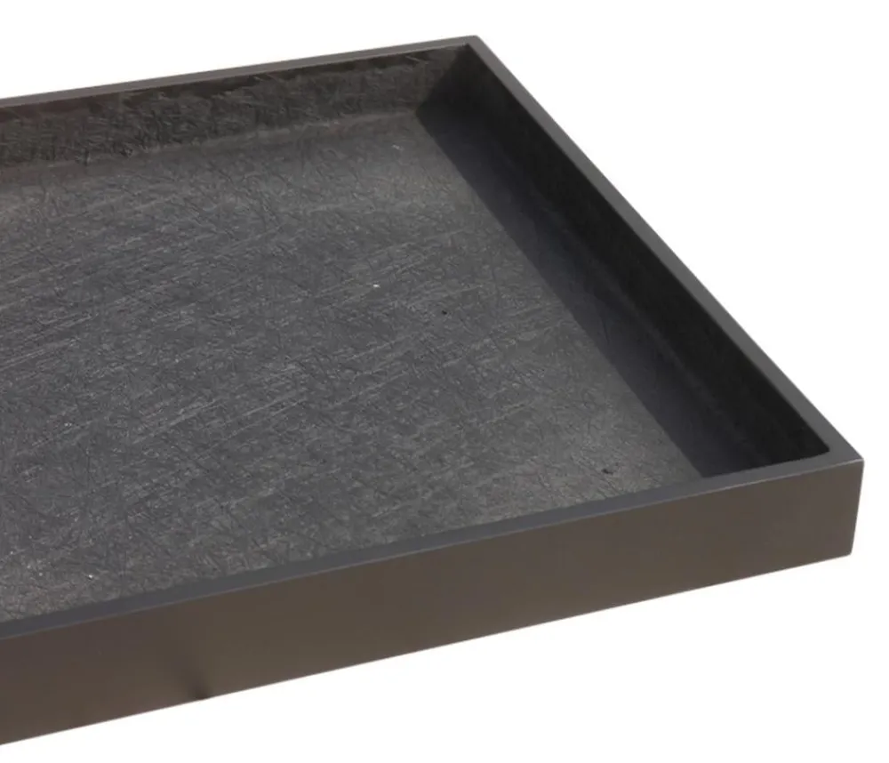 eastwest Blumentopf Untersetzer - Fiberglas-Untersetzer Bassin, quadratisch Schwarz