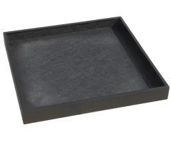 eastwest Fiberglas-Untersetzer Bassin, quadratisch Schwarz