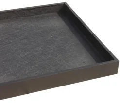 eastwest Fiberglas-Untersetzer Bassin, quadratisch Schwarz