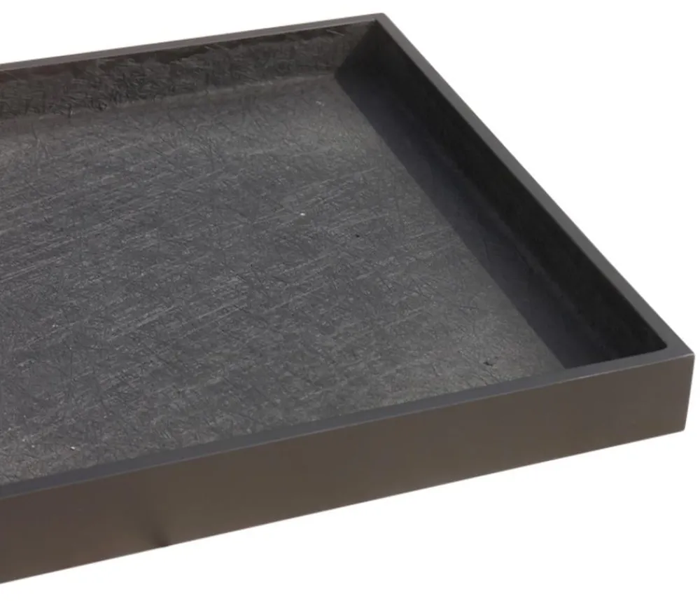 eastwest Fiberglas-Untersetzer Bassin, quadratisch Schwarz