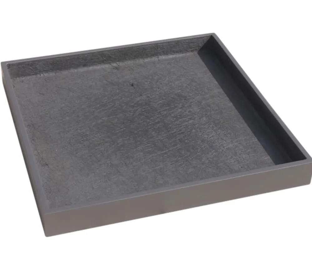 eastwest Blumentopf Untersetzer - Fiberglas-Untersetzer Bassin, quadratisch Anthrazit