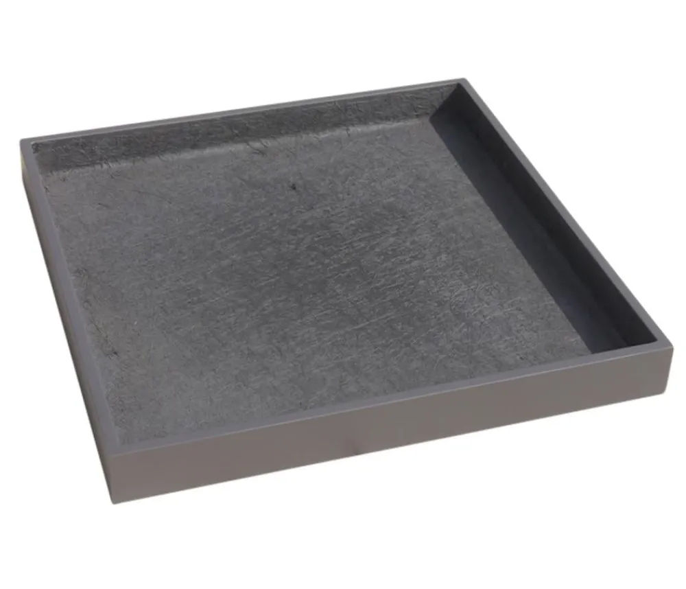 eastwest Blumentopf Untersetzer - Fiberglas-Untersetzer Bassin, quadratisch Anthrazit