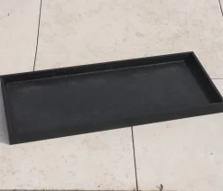 eastwest Blumentopf Untersetzer|Mehr Blumentopfzubehör - Fiberglas-Untersetzer Bassin, rechteckig Schwarz