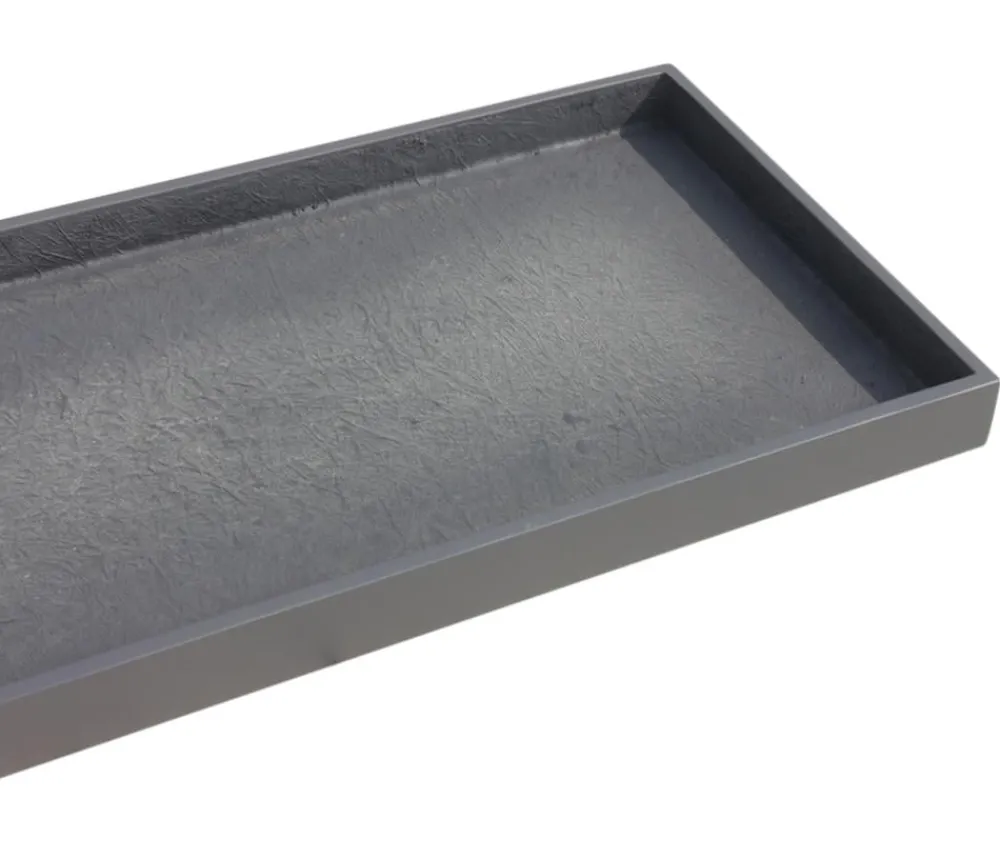 eastwest Blumentopf Untersetzer|Mehr Blumentopfzubehör - Fiberglas-Untersetzer Bassin, rechteckig Anthrazit