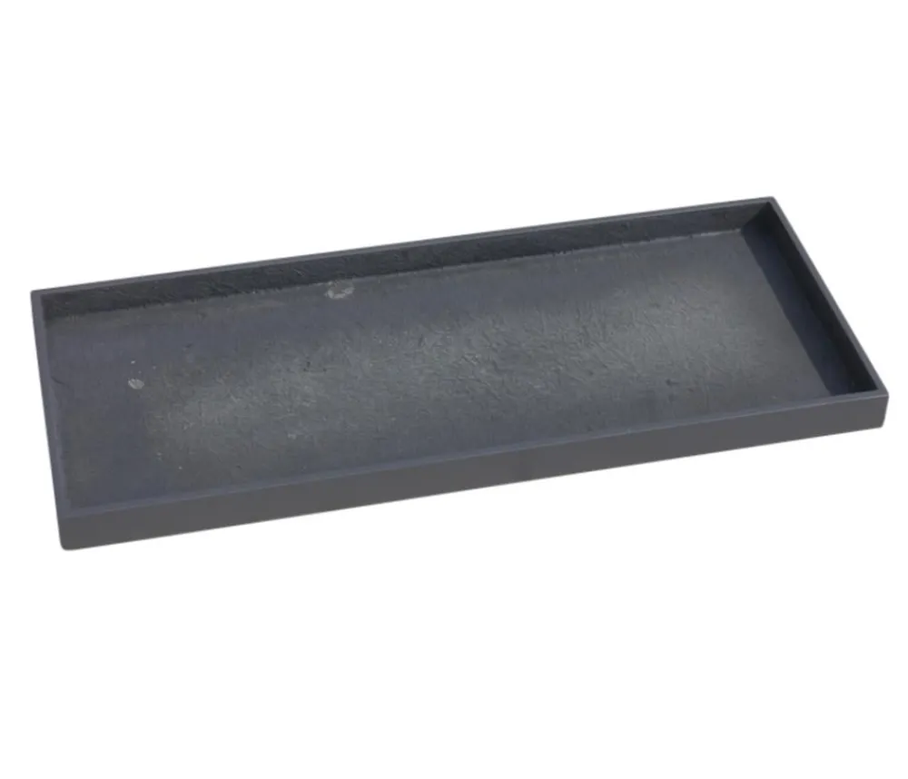 eastwest Blumentopf Untersetzer|Mehr Blumentopfzubehör - Fiberglas-Untersetzer Bassin, rechteckig Anthrazit