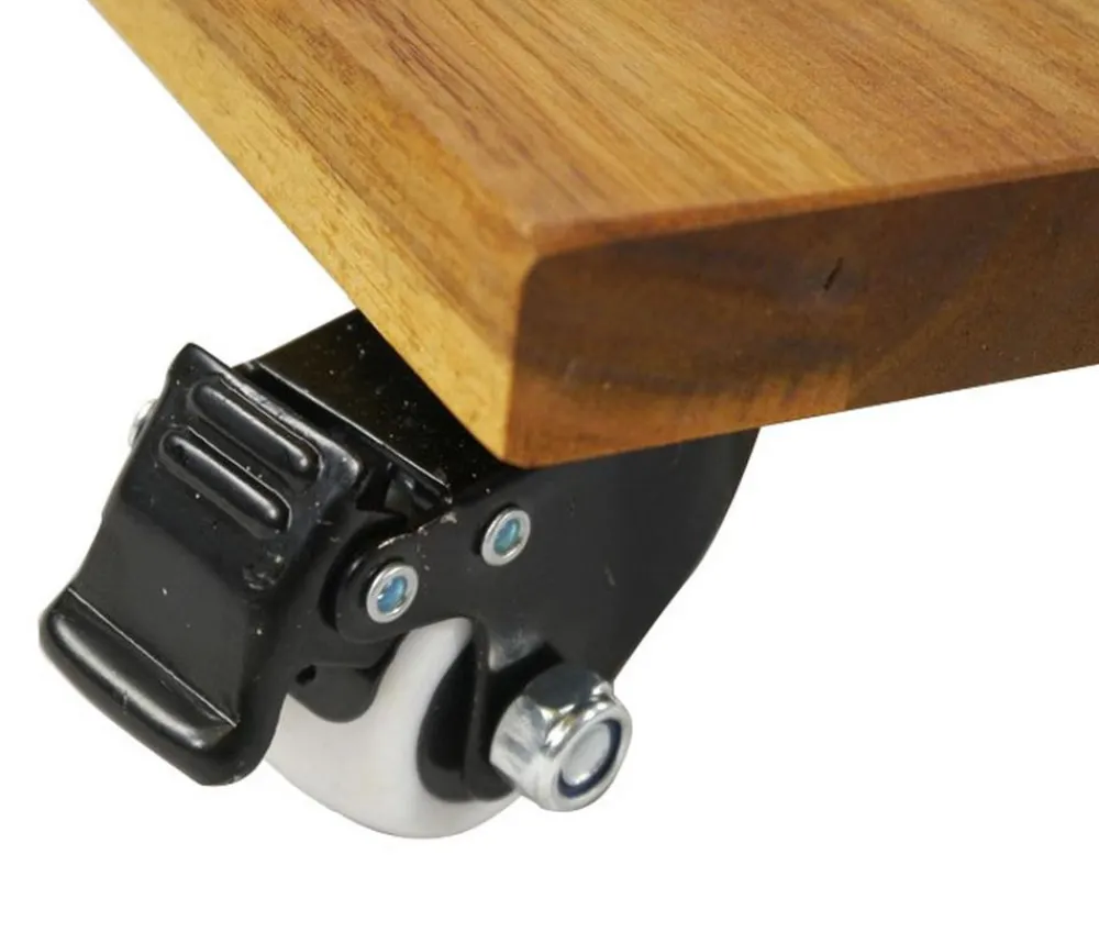 eastwest Mehrzweck-Rollbrett mit Softrollen, Akazienholz, ca. B40/H7/T40 cm Braun Online