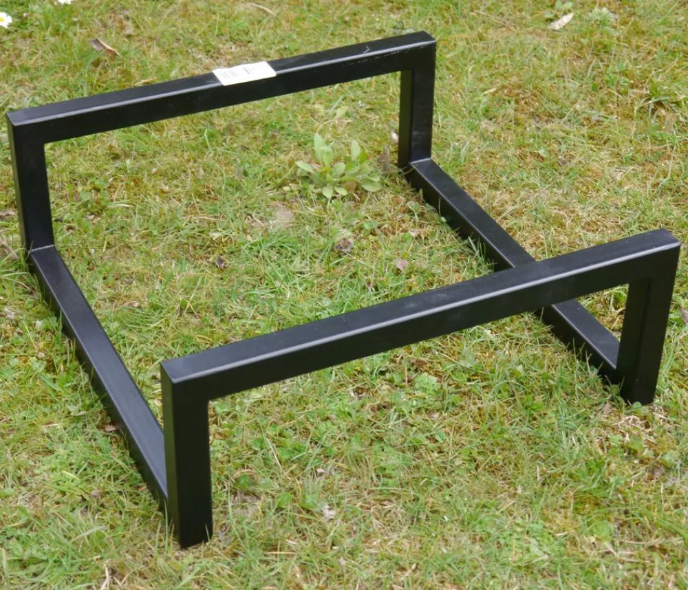 eastwest Metall-Untergestell für Pflanzkübel, quadratisch, , ca. B50/H15/T50 cm Schwarz Hot