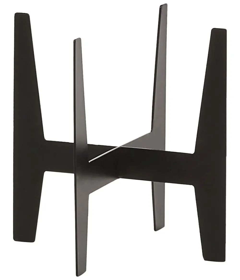 Ecopots Mehr Blumentopfzubehör - Edelstahl-Standfuß, Schwarz