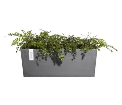 Ecopots Pflanzkübel & Blumenkästen|Blumentöpfe & Übertöpfe - Kunststoff-Kasten Bruges hängend, rechteckig, , ca. B55/H21/T20 cm Grau