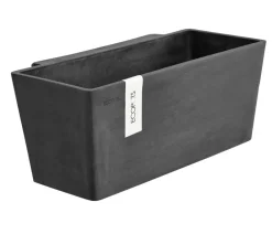 Ecopots Kunststoff-Kasten Manhattan Wall mit Wassersystem, rechteckig Dunkelgrau Sale