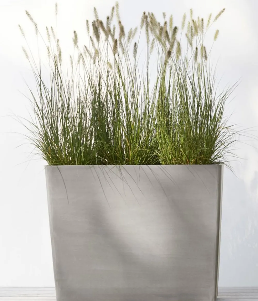 Ecopots Pflanzkübel & Blumenkästen - Kunststoff-Kasten Paris mit Rollen, rechteckig Taupe