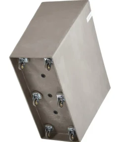 Ecopots Pflanzkübel & Blumenkästen - Kunststoff-Kasten Paris mit Rollen, rechteckig Taupe