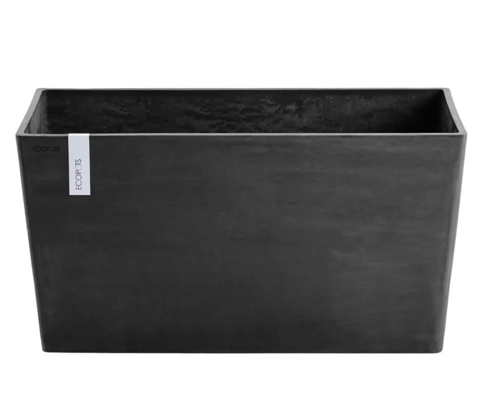 Ecopots Kunststoff-Kasten Paris, rechteckig Dunkelgrau Clearance