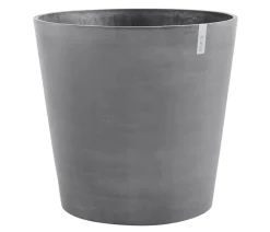 Ecopots Kunststoff-Topf Amsterdam mit Rollen, rund Grau Online