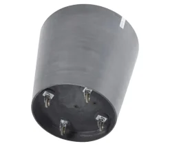 Ecopots Kunststoff-Topf Amsterdam mit Rollen, rund Grau Online