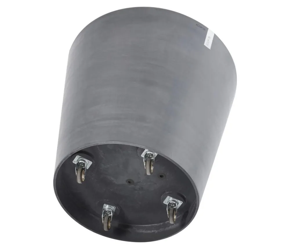 Ecopots Kunststoff-Topf Amsterdam mit Rollen, rund Grau Online