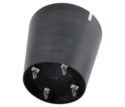 Ecopots Blumentöpfe & Übertöpfe - Kunststoff-Topf Amsterdam mit Rollen, rund Dunkelgrau