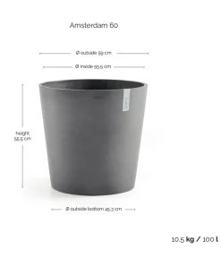 Ecopots Blumentöpfe & Übertöpfe > Kunststoff-Topf Amsterdam, rund