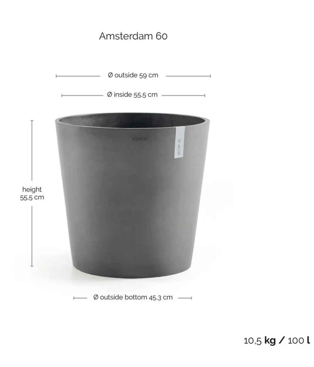 Ecopots Blumentöpfe & Übertöpfe > Kunststoff-Topf Amsterdam, rund