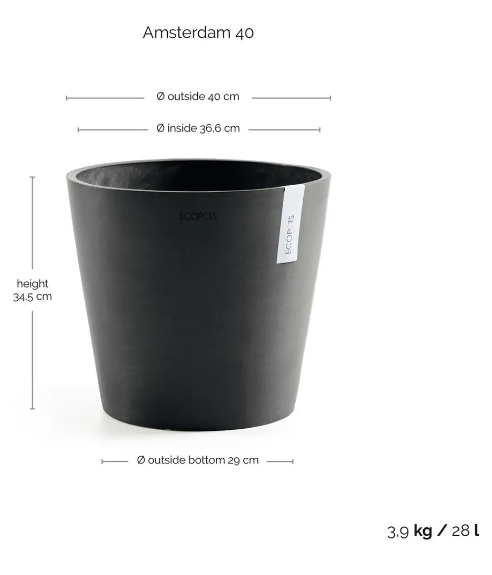 Ecopots Blumentöpfe & Übertöpfe > Kunststoff-Topf Amsterdam, rund