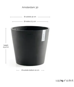 Ecopots Blumentöpfe & Übertöpfe > Kunststoff-Topf Amsterdam, rund