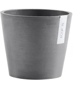 Ecopots Kunststoff-Topf Amsterdam, rund Grau New