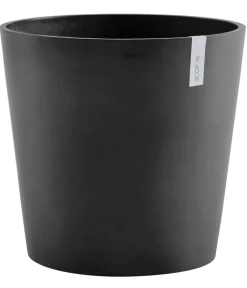 Ecopots Blumentöpfe & Übertöpfe - Kunststoff-Topf Amsterdam, rund Grau